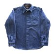 画像4: DELUXEWARE デラックスウエア 7630A DENIM NEL SHIRT デニムネルシャツ ネルシャツ デニムストライプネル デニムヘビーネル (4)