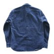 画像18: DELUXEWARE デラックスウエア 7630A DENIM NEL SHIRT デニムネルシャツ ネルシャツ デニムストライプネル デニムヘビーネル (18)