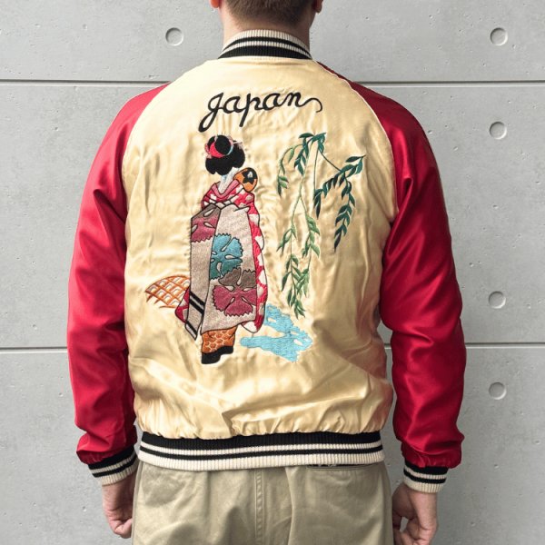 画像5: TAILOR TOYO テーラー東洋 TT15877-219 Late 1950s Style Acetate Souvenir Jacket “USS PRINCETON” × “MAIKO”アセテートスーベニアジャケット USSプリンストンx舞妓 スカジャン リバーシブル 2トーン 両面アセテート生地 スーベニアジャケット 刺繍 (5)