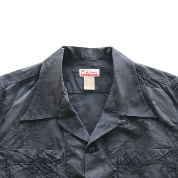 画像5: CUSHMAN クッシュマン 25616 PINEAPPLE JACQUARD OPEN COLLAR SHIRTS パイナップルジャガードオープンカラーシャツ 長袖シャツ メンズ パイナップル柄 ジャガード織り (5)