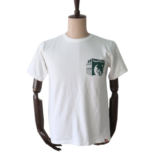 画像2: STUDIO D'ARTISAN ステュディオダルチザン 8211B USA cotton print T コットンプリントT 半袖Tシャツ メンズ アメカジ USコットンボディー ダルチ豚 パロディーシリーズ (2)