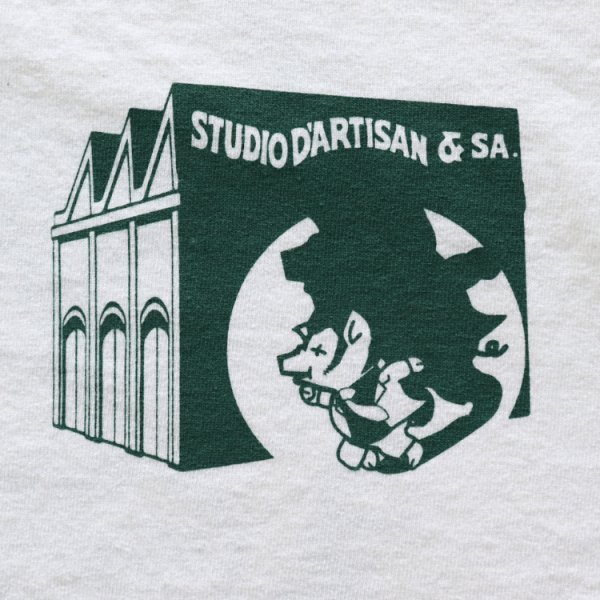 画像9: STUDIO D'ARTISAN ステュディオダルチザン 8211B USA cotton print T コットンプリントT 半袖Tシャツ メンズ アメカジ USコットンボディー ダルチ豚 パロディーシリーズ (9)