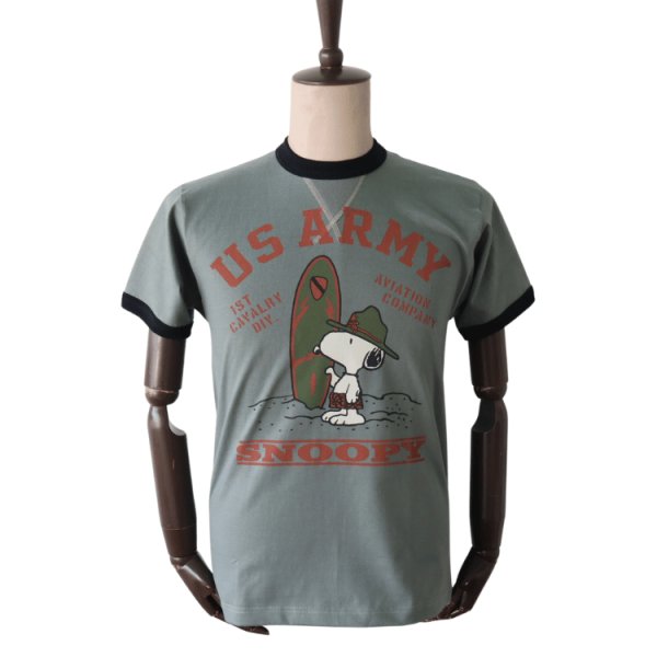 画像2: TOYS McCOY トイズマッコイ TMC2629 PEANUTS TEE SNOOPY " U S ARMY "ピーナッツT スヌーピー USアーミー 半袖Tシャツ ピーナッツ スヌーピー プリントT リンガーT (2)