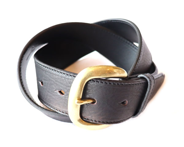 ART BROWN アートブラウン UGB40041AB(Harness Belt) AB GENUINE LEATHER ジェニュインレザー  40mm無地ベルト ホースハイド 表地 牛ステア裏地 ゴールドバックル 日本製 レザーベルト グッズ TOP