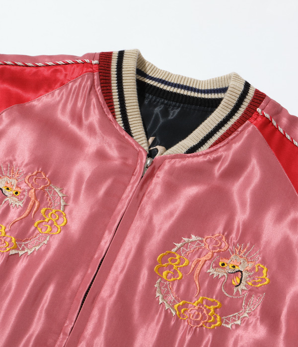 TAILOR TOYO テーラー東洋 TT15173-162 Early 1950s Style Acetate Souvenir Jacket “DUELLING  DRAGONS” × “WHITE TIGER” スカジャン スーベニアジャケット 2022 デュエリング ドラゴン ホワイトタイガー 刺繍 made  in japan 日本製 東洋エンタープライズ - TOP