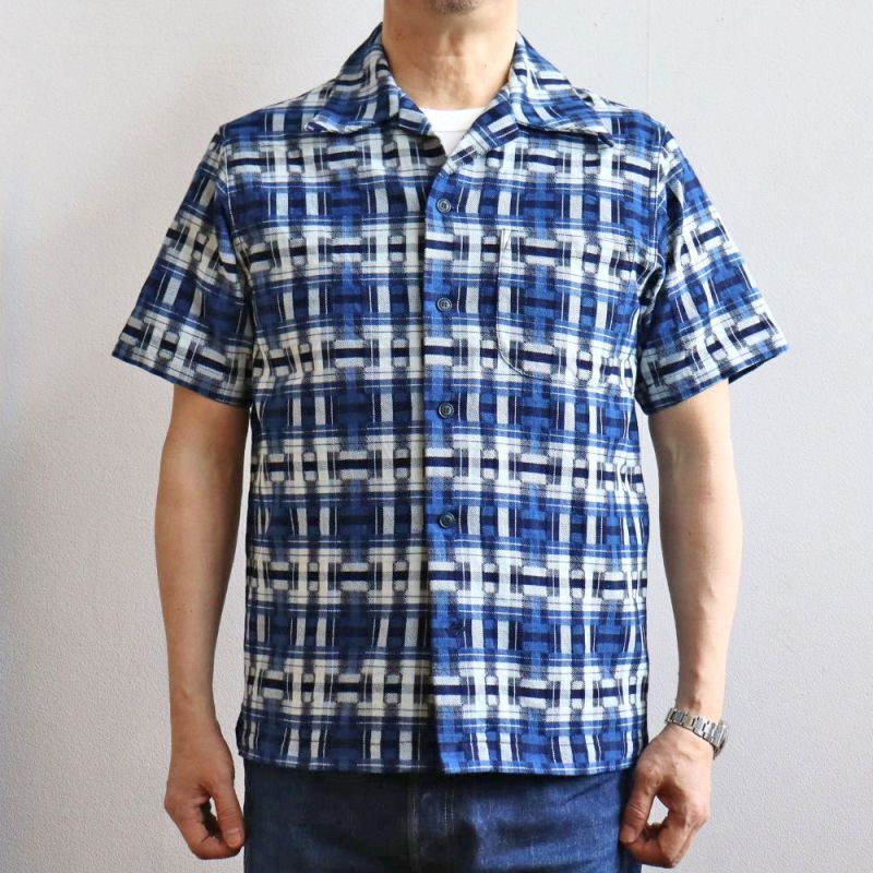 【匿名発送・希少】SAMURAI サムライ　日本製半袖シャツ藍インディゴL 美品Kroomメンズ