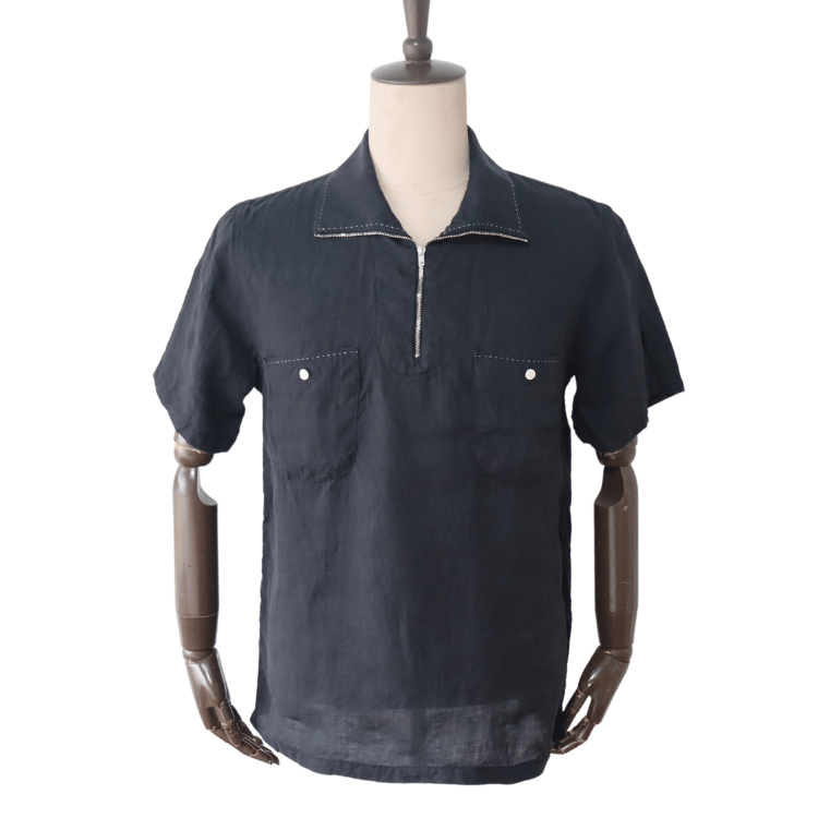 CUSHMANクッシュマン半袖デニムシャツチンストラップ CUSHMAN クッシュマン x MATTSONS マットソンズ HAND STITTCH