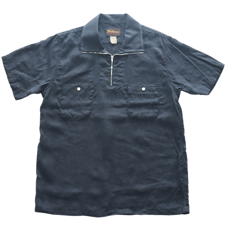 CUSHMANクッシュマン半袖デニムシャツチンストラップ CUSHMAN クッシュマン x MATTSONS マットソンズ HAND STITTCH